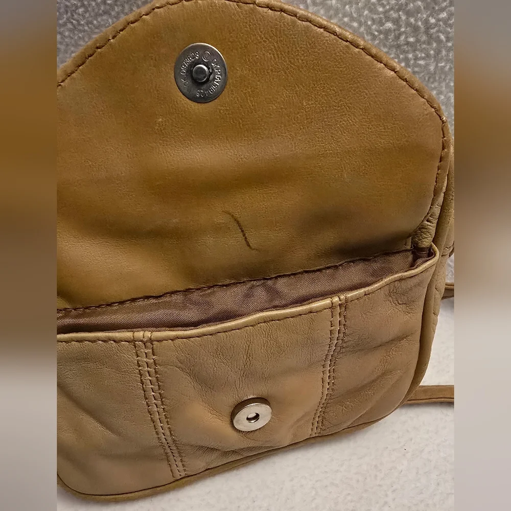Tan Faux Leather Small Purse